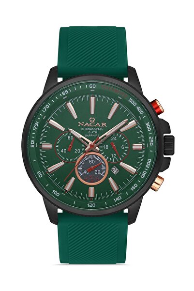Nacar SAFİR CAM SPOR YEŞİL ERKEK KOL SAATİ NC34-290748-BNS6