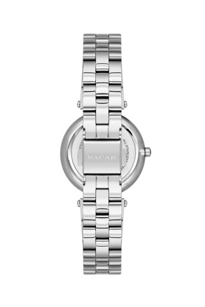 Nacar Sapphire Glass Silver Women Wrist Watch Nc34-39C714-Asms