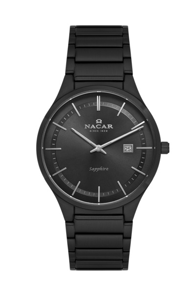 Nacar SAFİR CAM SİYAH ERKEK KOL SAATİ NC17-2960018-BBM