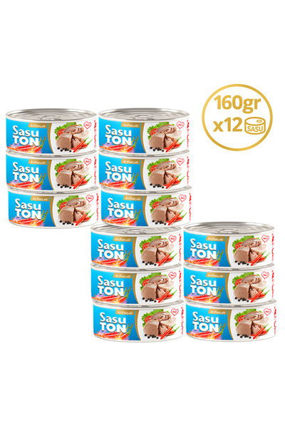 SASU Blue Acılı Ton Balığı 12x160g Iri Parçalı