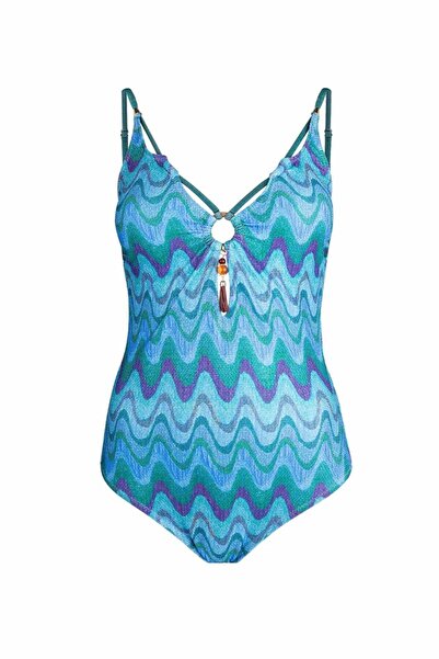 AYYILDIZ 5210 Blue Glitter Swimsuit