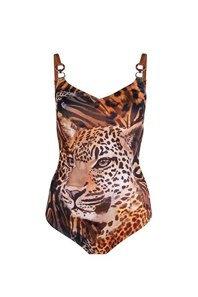 AYYILDIZ 4300 Leopar Desenli Toparlayıcı Mayo