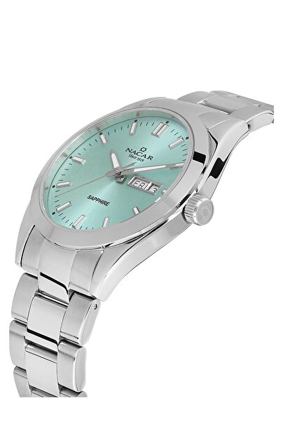Nacar Safir Glass Classic Silver Men's Wristwatch Nc31- 299227 -Albm