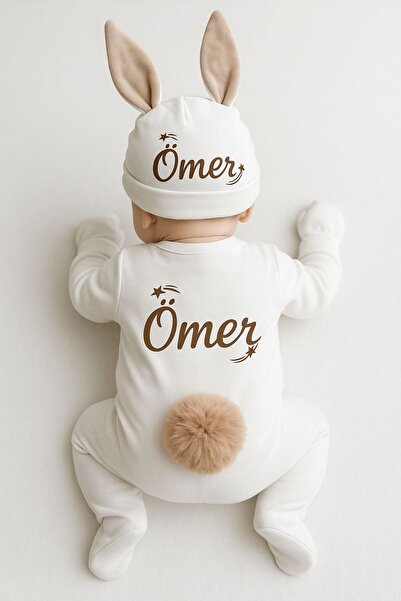 Bebe wini % 100 Pamuk İSİMLİ TAVŞAN TULUM