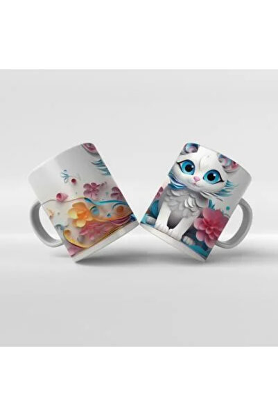 Rengineshop قطة مطبوعة لطيفة - كوب كوب 7