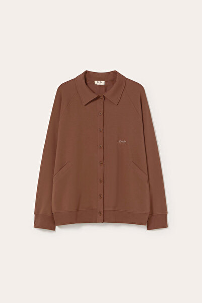 Pilea Γυναικείο μπουφάν Jenny Reglan με καφέ μανίκια