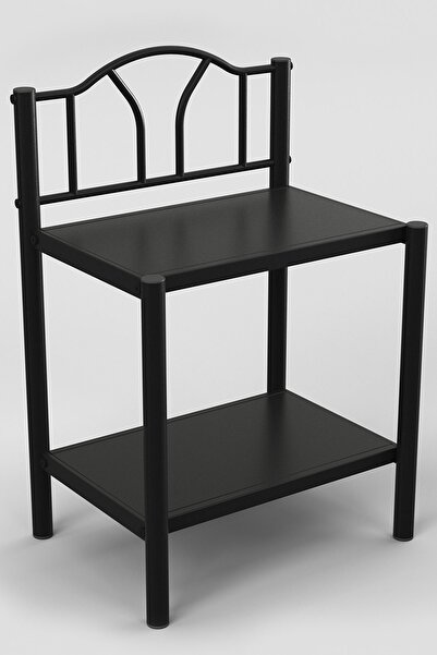 ARGİMO Bella Retro Ferforje Metal Komodin Siyah