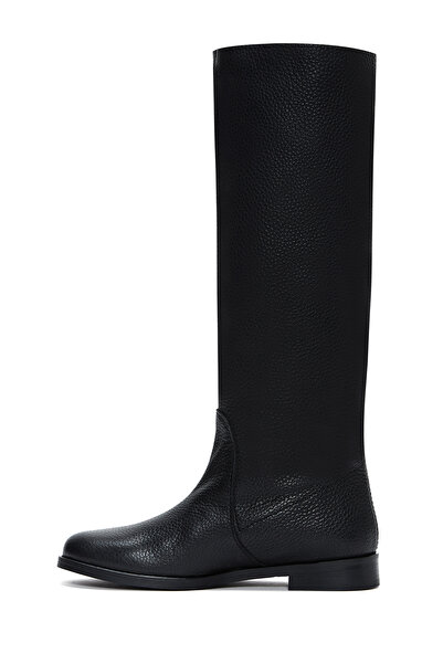 Derimod Women's Black Classic Leather Boots 25Wfd1404Ft