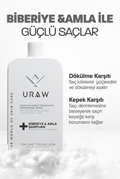 Uraw Biberiye Ve Amla Özlü Saç Bakım Şampuanı
