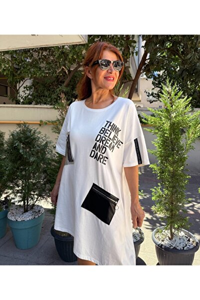 DenizEge Tunica cu detalii de piatră albă