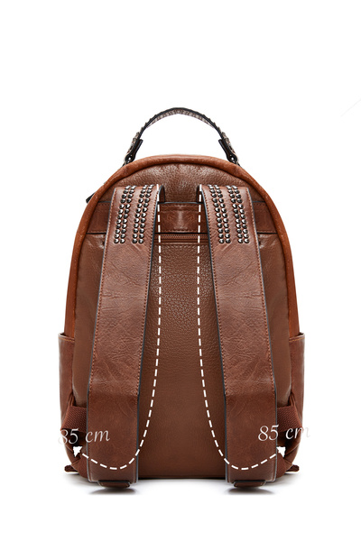 Derimod Women's Tan Metal Detailed Backpack 25Wbd249818