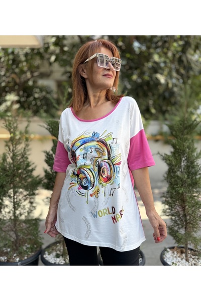 DenizEge World Mark Headphone Blouse Yellow