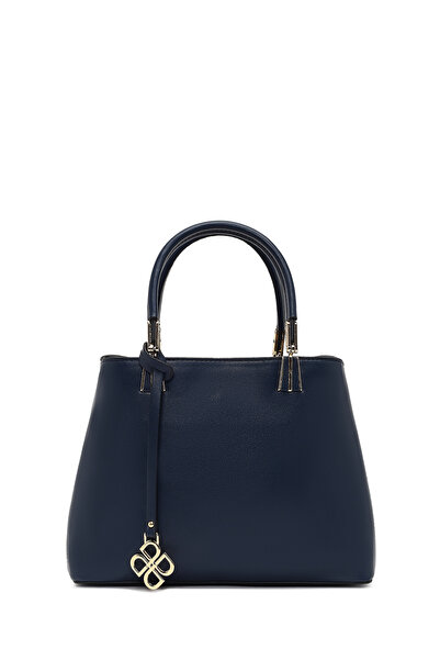 Derimod Women's Navy Blue Long Strap Accessory Detailed Shoulder Bag 25Wbd262718