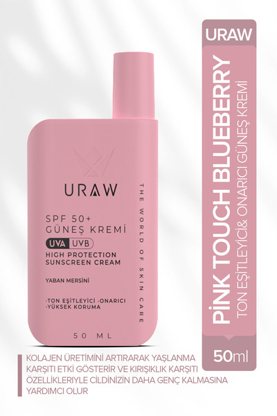 Uraw Pink Touch Blueberry ( Yaşlanma Karşıtı Ve Ton Eşitleyici Pembe Bazlı Gü...