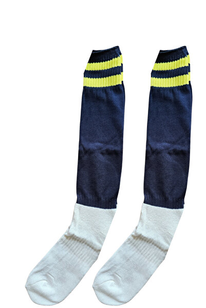 MODA Sarı Lacivert çocuk ve genç futbolcu şortu, çorap ve bileklik seti