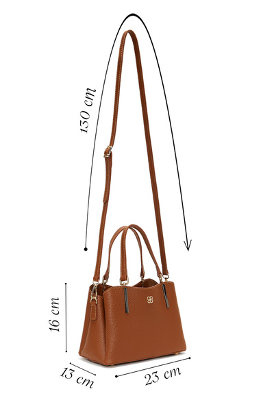 Derimod Women's Tan Long Strap Printed Mini Shoulder Bag 25Wbd2006Ft