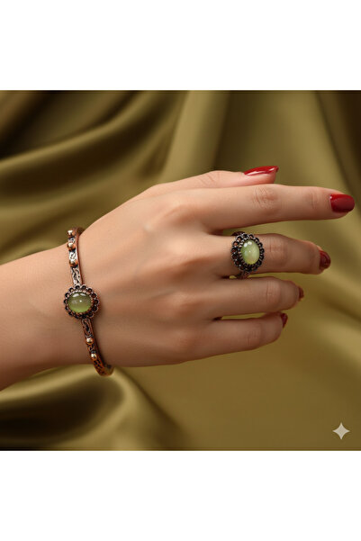 Bakır Center El Yapımı Bakır Bilezik Akik Doğal Taşlı Bakır Bileklik Bakır Yü...