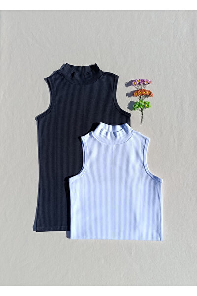 siyalife Body pentru femei, negru, alb, cu mâneci lungi, 2 piese - Badi