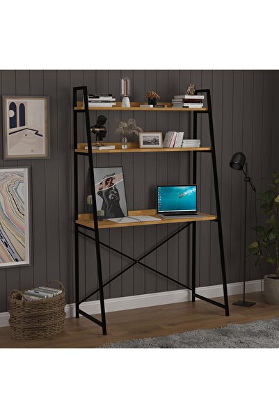 asratrend Metal Kitaplıklı Çalışma Masası-petra