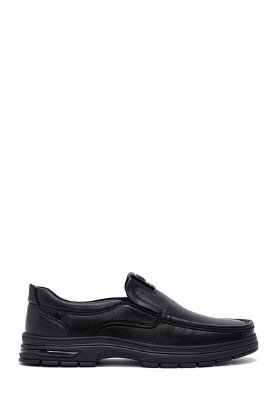 Derimod Men's Black Leather Casual Loafer, Winter Shoes 25Wfd695618