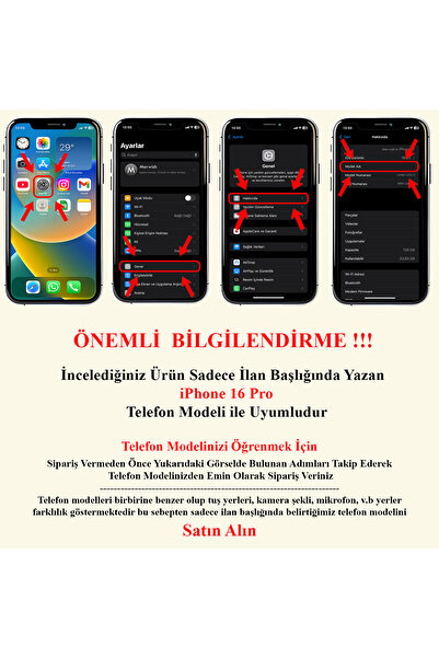 GtTech iPhone 16 Pro Uyumlu Gold Puffy Bulding Hava Yastıklı Kılıf Kapak
