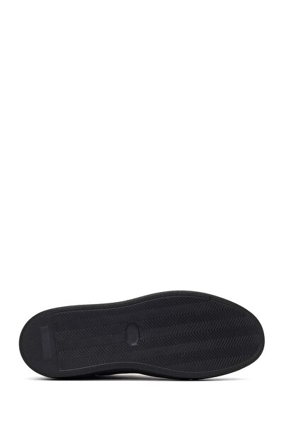 Derimod Men's Black Lace-Up Thick Soled Leather Sneaker, Winter Sports Shoes 25Wfd707218