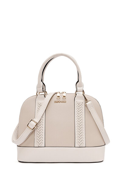 Derimod Γυναικεία κρεμ τσάντα ώμου με μακρύ λουράκι Classic 25ABD2809FT