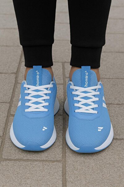homiro Унісекс трикотажні кросівки на шнурівці з поліестеровою підошвою - сині