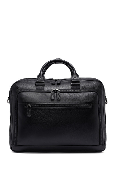 Derimod Men's Black Long Strap Leather Briefcase 25Sbd3014Ft