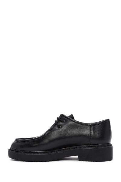 Derimod Gritti Women's Black Lace-Up Leather Masculine Winter Casual Shoes 25Afd110218