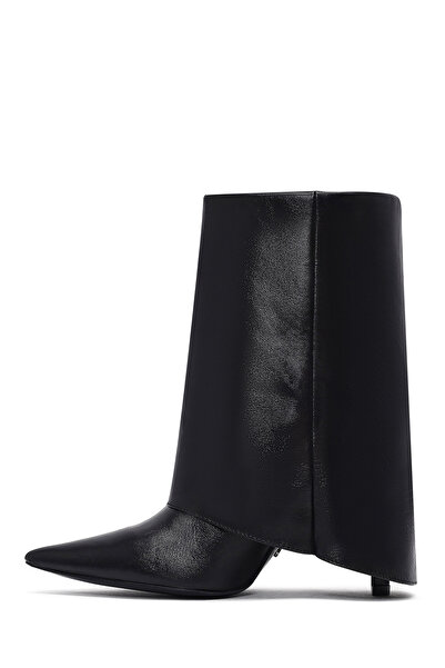 Derimod Kadın Siyah İnce Topuklu Deri Bot 25AFD160218