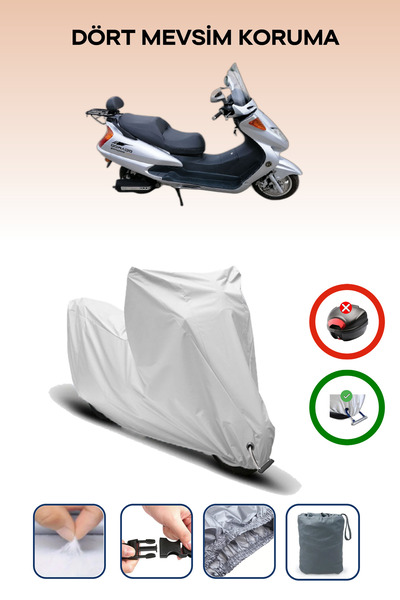 Breen Dorado Akida Scooter 150 - دراجة نارية متينة متوافقة مع القفل وآمنة ومق...