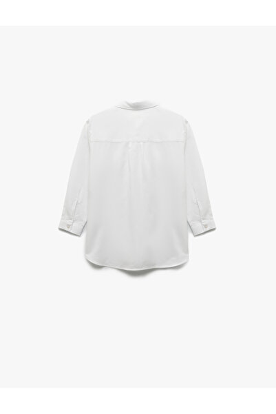 Koton Pamuklu Uzun Kollu Cep Detaylı Basic Okul Gömleği