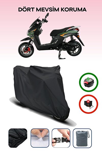 Breen Black Altai F1Max 50 Back Bag Compatible Motorcycle Tarpaulin Waterproo...