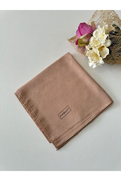 Siyane Women's Monogram Jacquard Scarf Somon 95 X 95