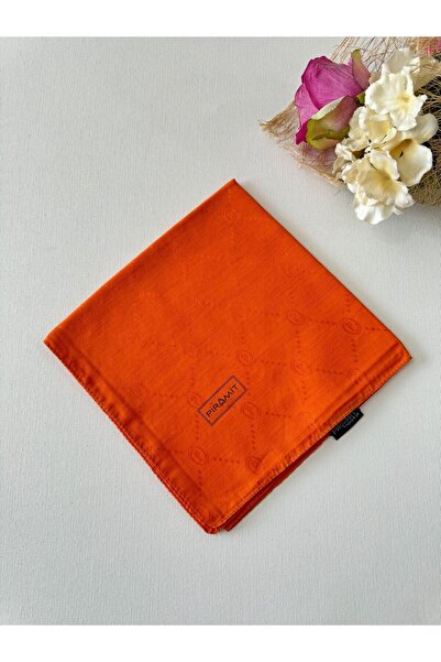 Siyane Women's Monogram Jacquard Scarf Orange 95 X 95