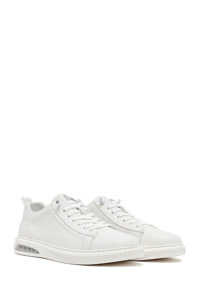 Derimod Erkek Beyaz Bağcıklı Deri Sneaker,Kışlık Spor Ayakkabı 25WFD692418