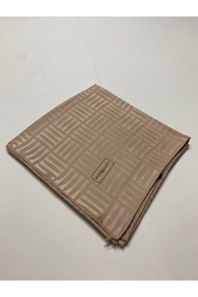 Siyane Women's Jacquard Scarf Milk Brown 95 X 95