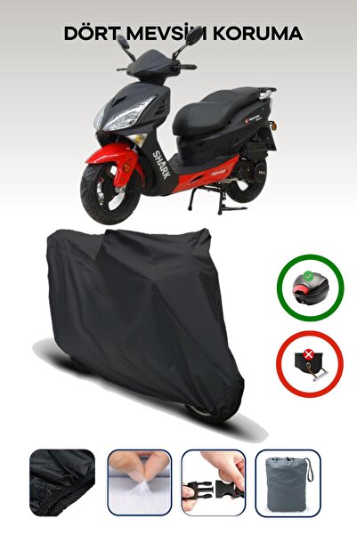 Breen Black Asia as 150 t 6A Rear Pouch Compatible Motorcycle Tarpaulin Water...