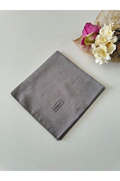 Siyane Eșarfă jacquard cu monogramă pentru femei, GRI 95 x 95