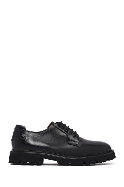 Derimod Men's Black Lace-Up Leather Casual Shoes 25Wfd724318