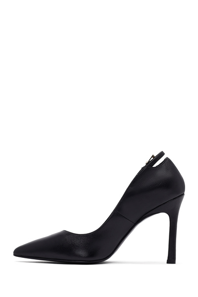 Derimod Women's Black Thin Heeled Leather Stiletto, High Heel Shoes 25Afd162418