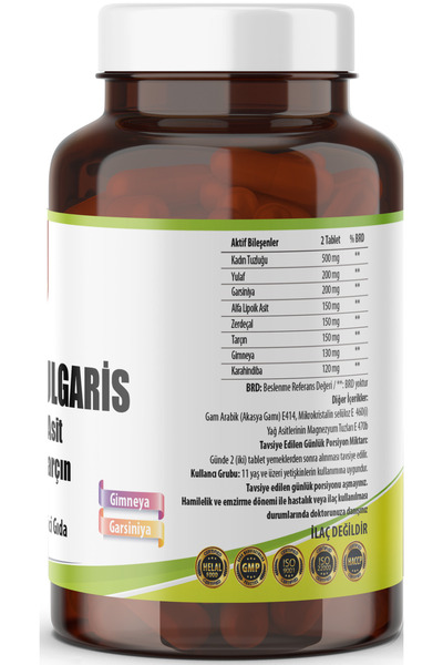 NCS Berberis Vulgaris Alfa Lipoik Asit Tarçın Zerdeçal 120 Tablet