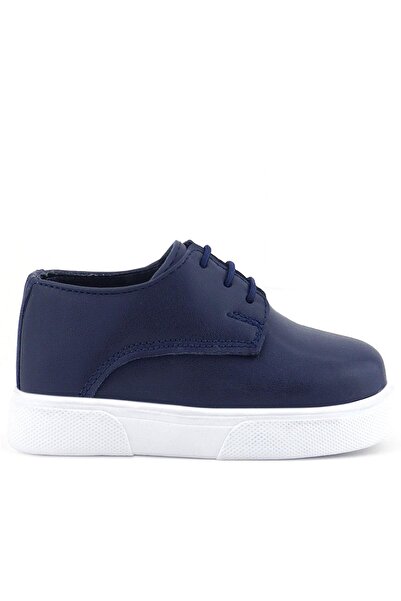 Rakerplus Παιδικά κλασικά παπούτσια Derby Navy Blue Matte White Sole