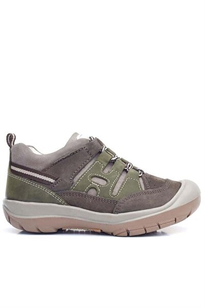 Rakerplus Genuine Leather Khaki Sand Laced Children's Outdoor Shoes