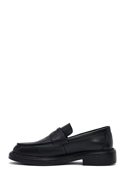 Derimod Men's Black Leather Casual Loafer, Winter Shoes 25Wfd685918