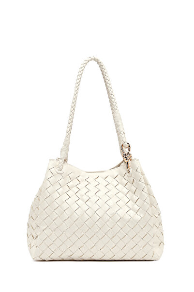 Derimod Women's Cream Knitted Shoulder Bag 25Sbd277629