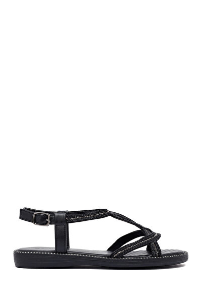 Derimod Women's Black Stone Sandals 25Sfe464614