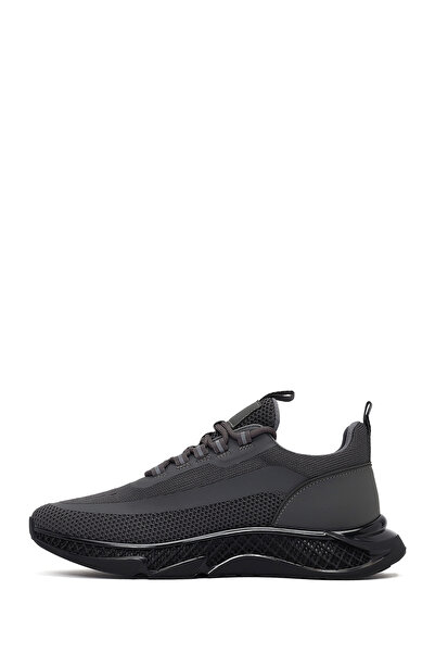 Derimod Zero Erkek Gri Kalın Tabanlı Bağcıklı Kumaş Sneaker,Kışlık Spor Ayakkabı 25WFD69106F