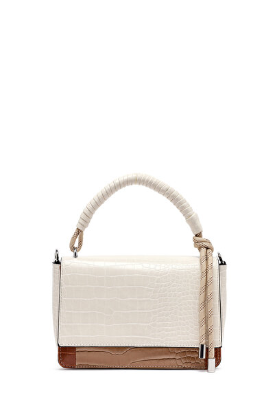 Derimod Women's Beige Long Strap Crocodile Patterned Crossbody Bag 25Abd2706E3